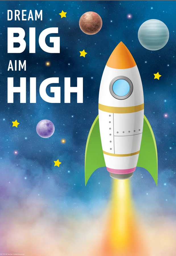 Dream Big Aim High Positive Poster