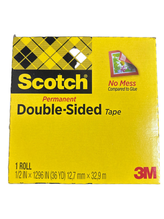 DOUBLE STICK TAPE 1/2" X 36 YD GDE