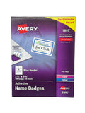 AV NAME BADGES LABEL BLUE BORDER LASER (PQ.400