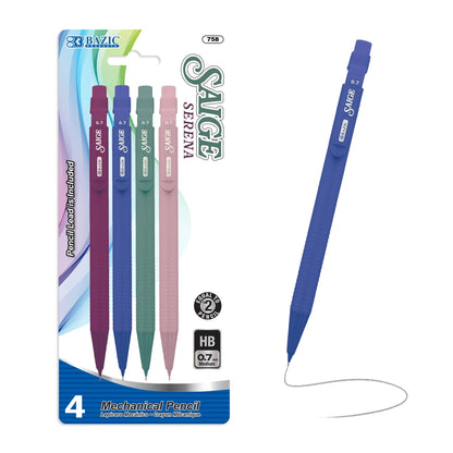 BAZIC Saige Serena 0.7 mm Mechanical Pencil (4/Pack)
