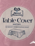 RECTANGLE LIGHT PINK TABLE COVER 54X108IN