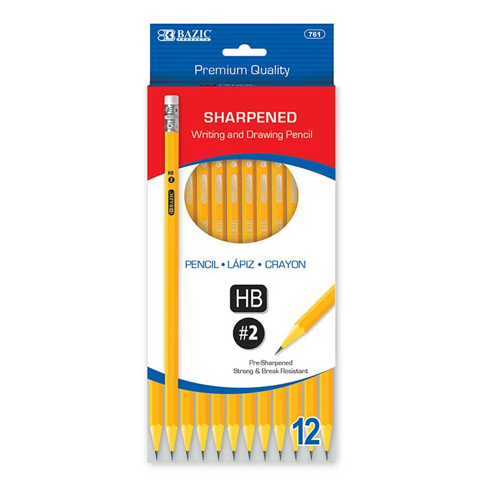 Pre-Sharpened #2 Premium Yellow Pencils pqt. 12