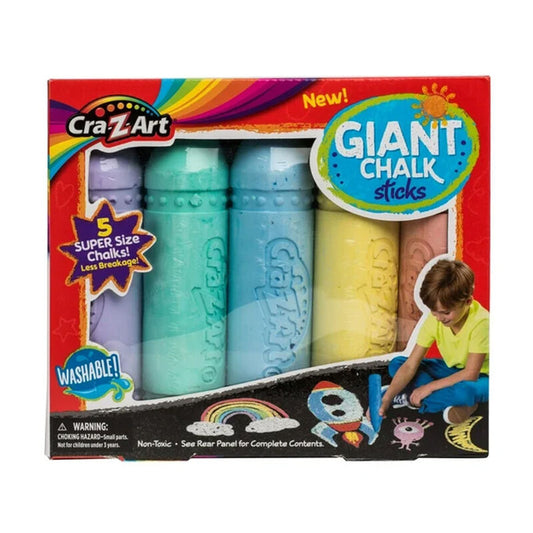 CRA-Z-ART 5CT GIANT CHALK STICKS WASHABLE