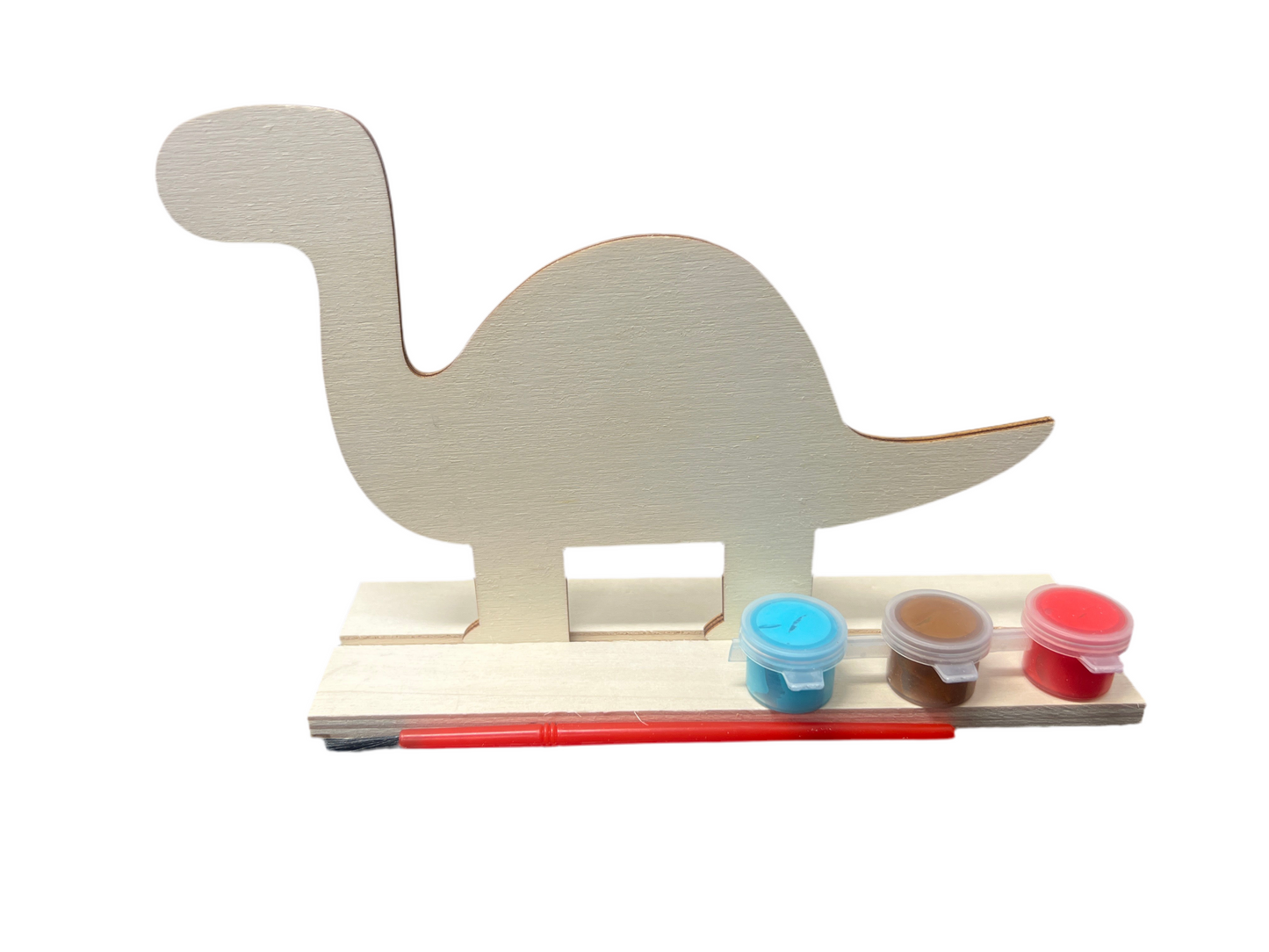 WOODEN PAINTING SET: 1 WOODEN DINOSAUR