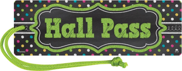 CHALKBOARD BRIGHTS MAGNETIC HALL PASS