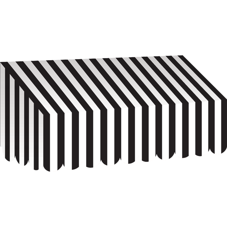 BLACK & WHITE STRIPES AWNING