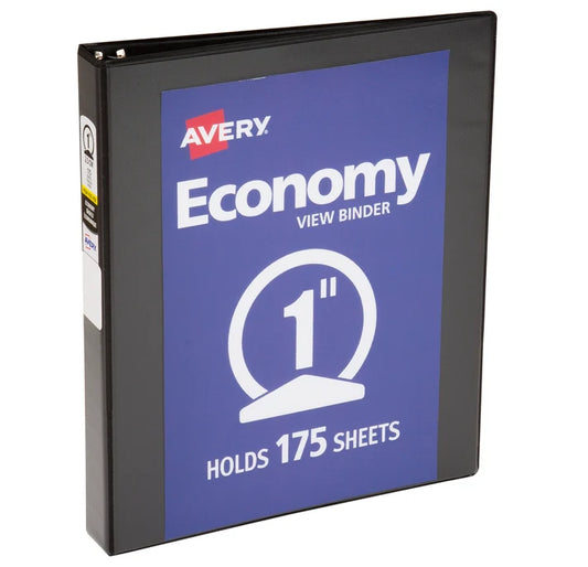 Economy View Binder 1" Black