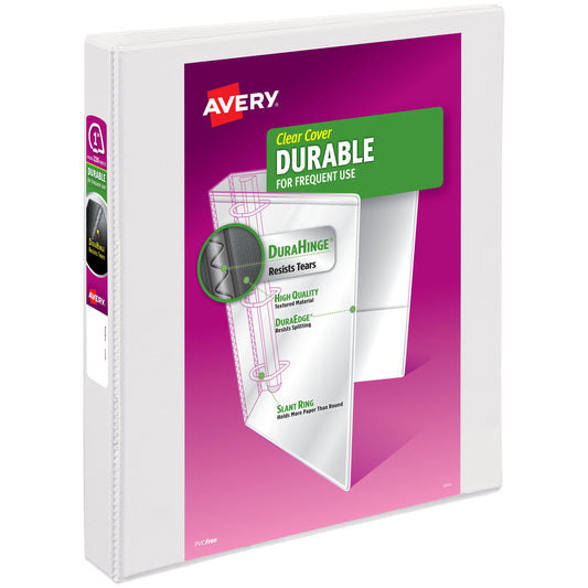 Durable View Binder D-Ring 1" Assorted Colors