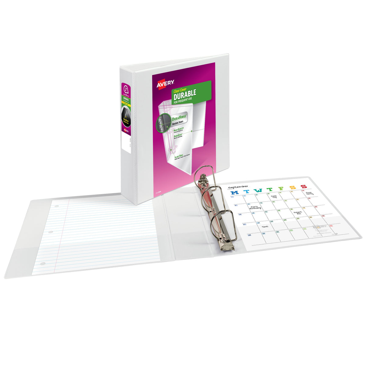 Durable View Binder D-Ring 2" Assorted Colors