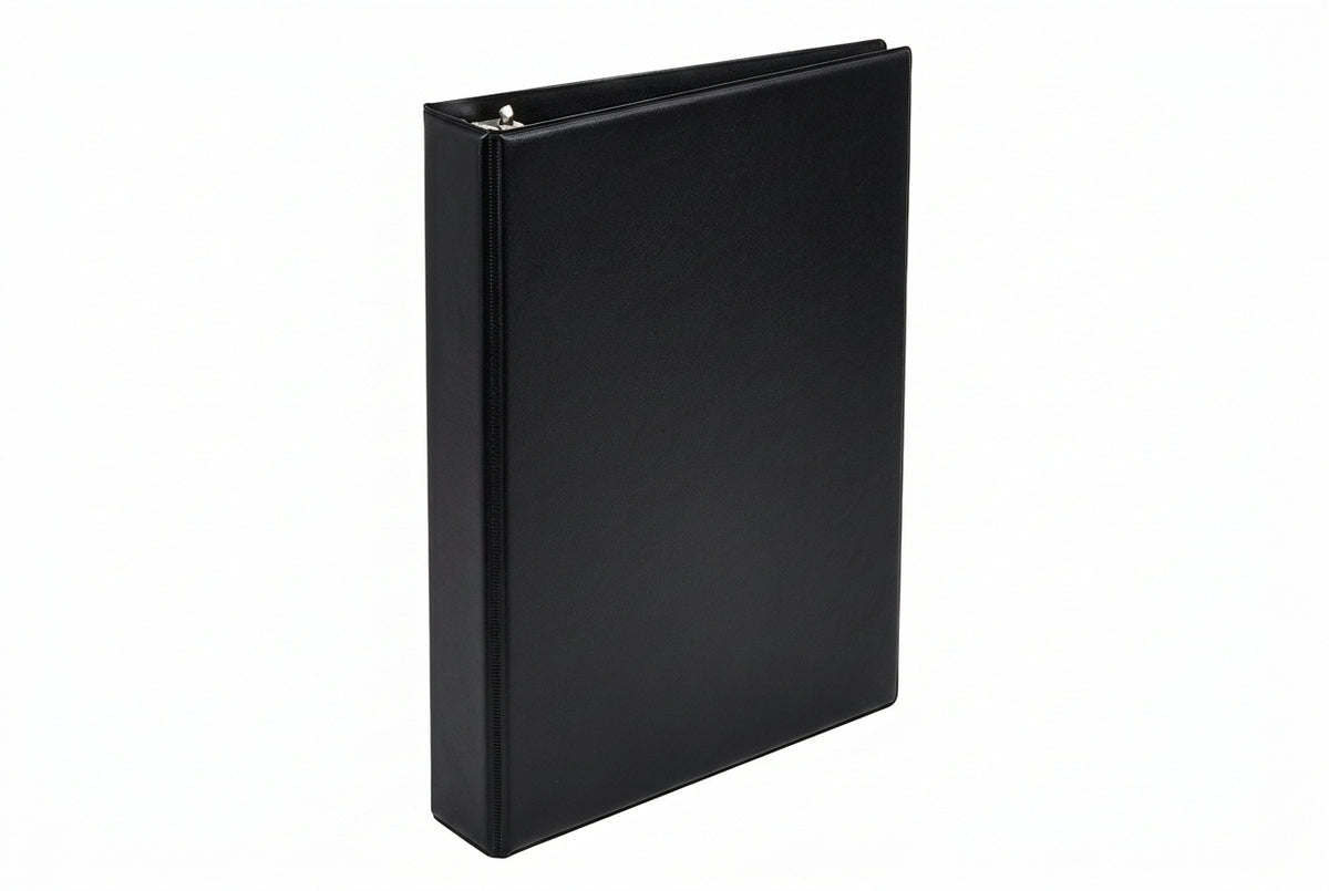 Mini Binder Black 1" Round Ring 175-Sheet Capacity