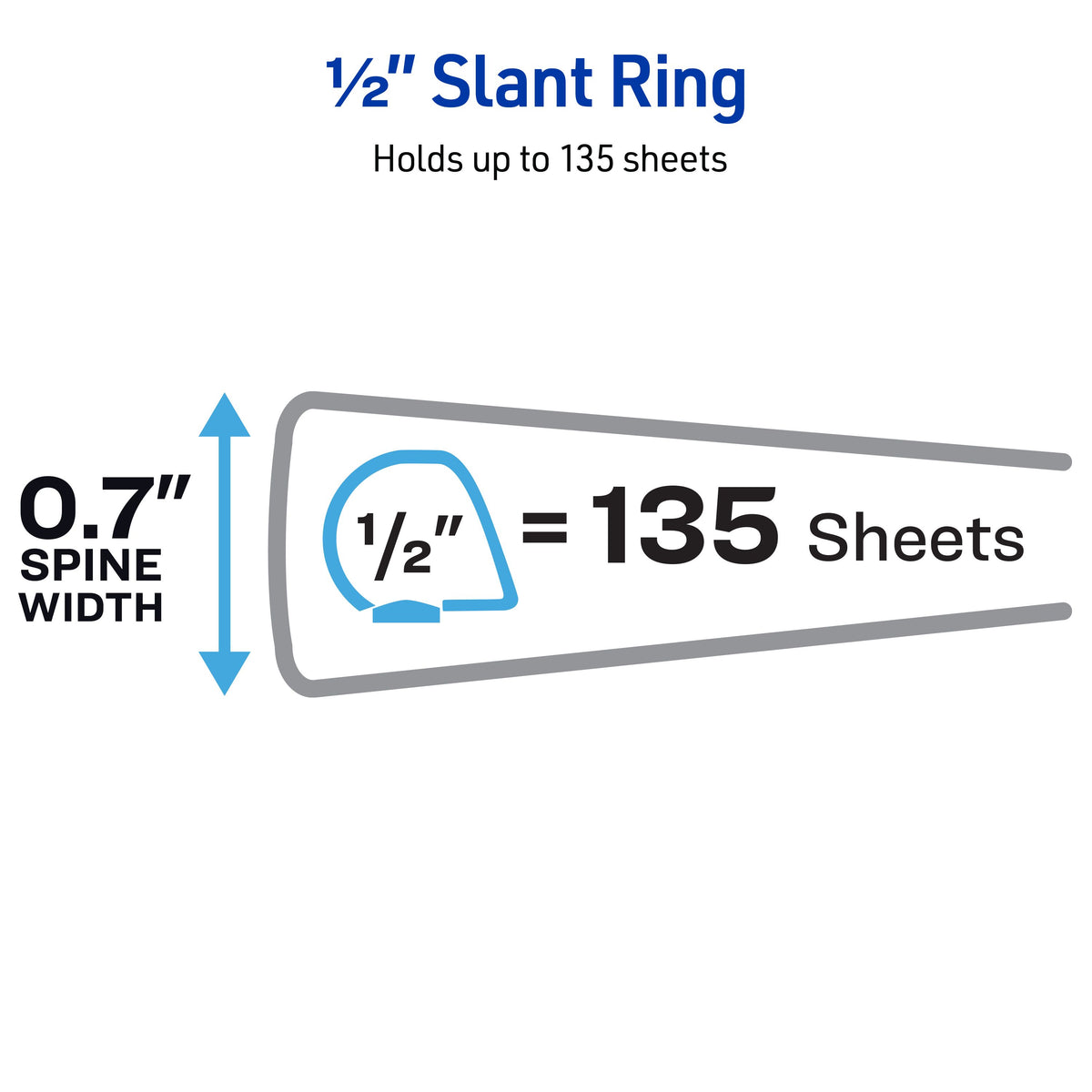 Heavy Duty View 1/2" Black Binder