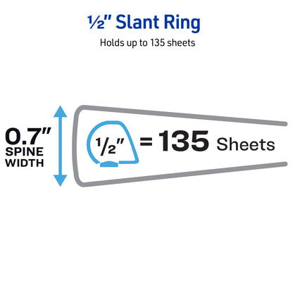 Heavy Duty View 1/2" Black Binder