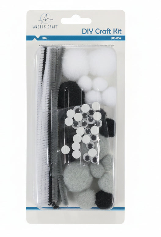DIY CRAFT KIT |  BLACK, GREY & WHITE SET