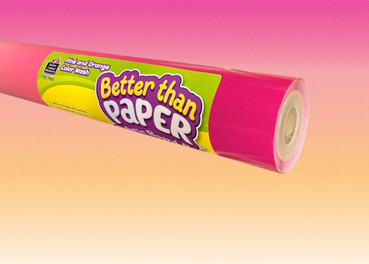 Pink and Orange Color Wash Better Than Paper Bulletin Board Roll
