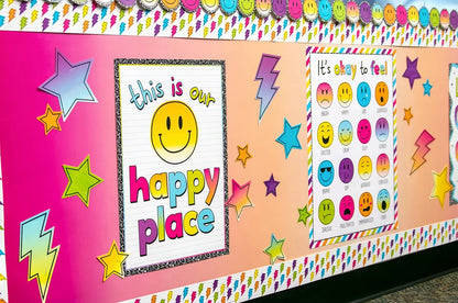 Pink and Orange Color Wash Better Than Paper Bulletin Board Roll