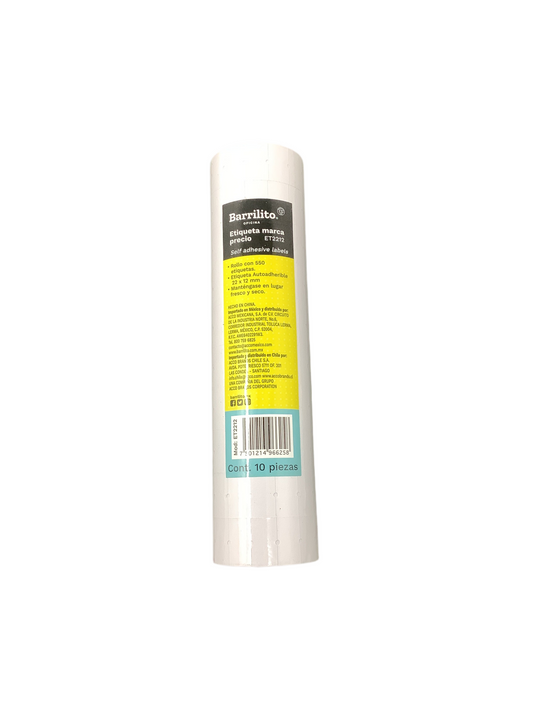 ROLLOS ETIQUETA BLANCO MARCA PRECIO PK 10 ROLLOS