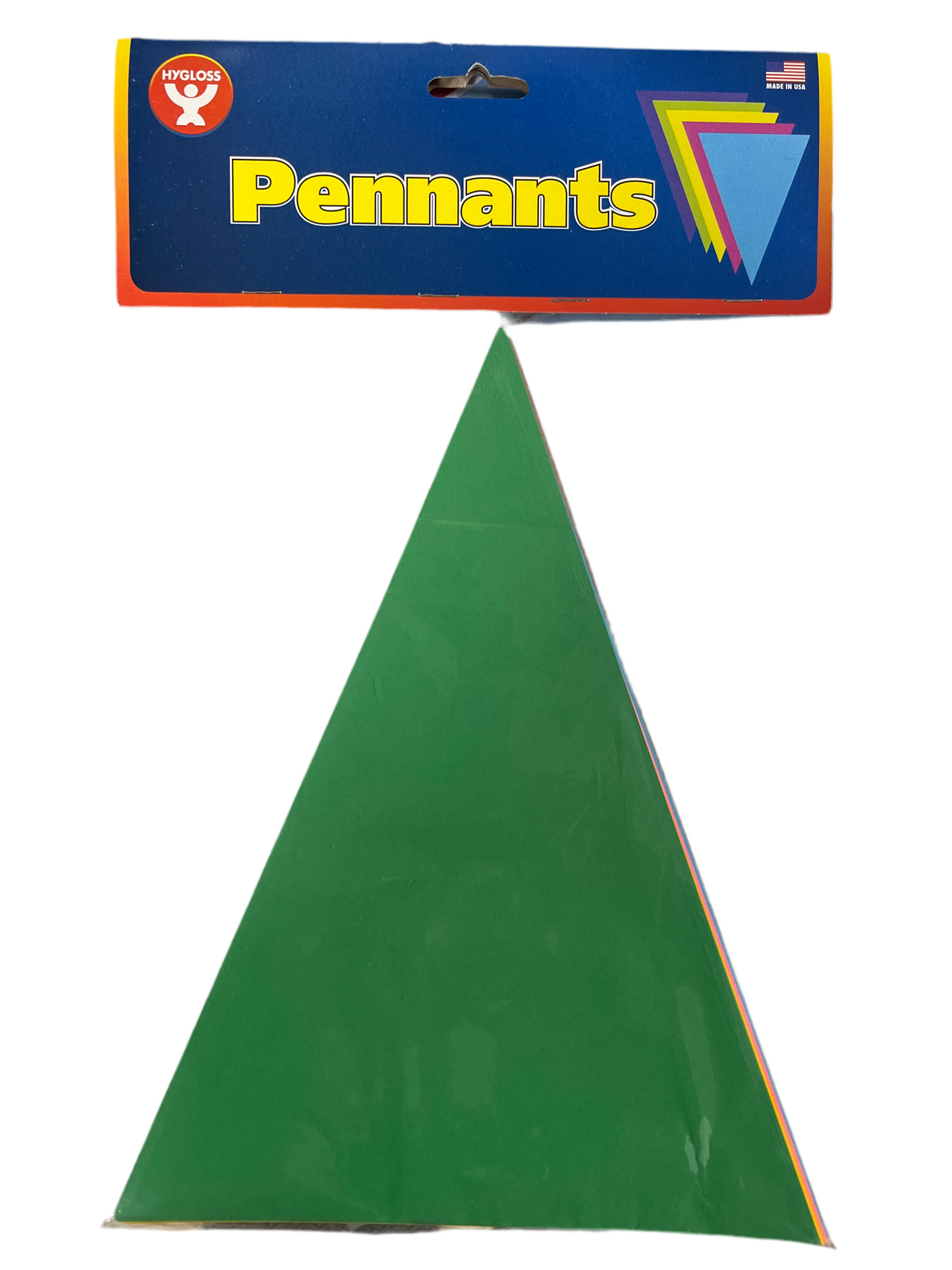MINI PENNANTS IN ASSORTED BRIGHT COLORS 30PCS