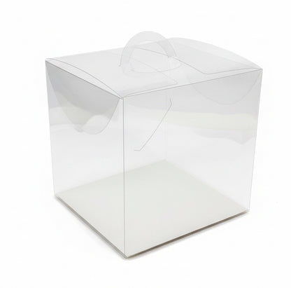 PVC Clear Cube Box With Handle 5X5IN 3PCS