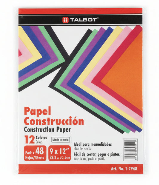 Papel De Construccion 12 Colores 48 hojas
