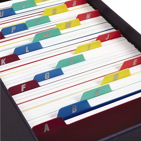 Poly Index Card Guide Set 5" X 8" Asst Colors A-Z – imagen 3 - JA Riollano