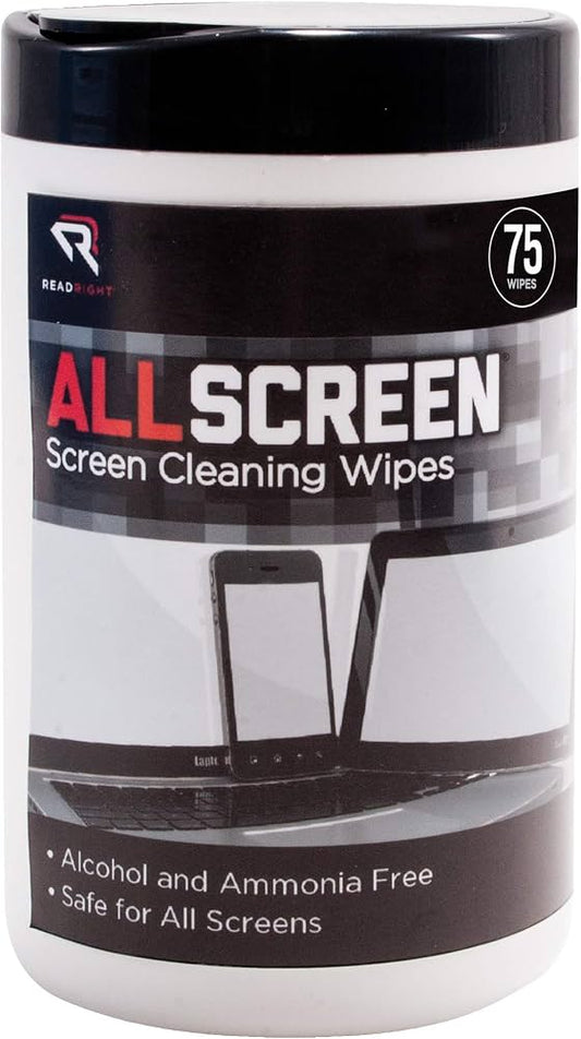 AllScreen Screen Cleaning Wipes 75/Tub