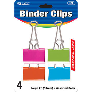 Binder Clip Large 2" Assorted Color PQ.4 - JA Riollano