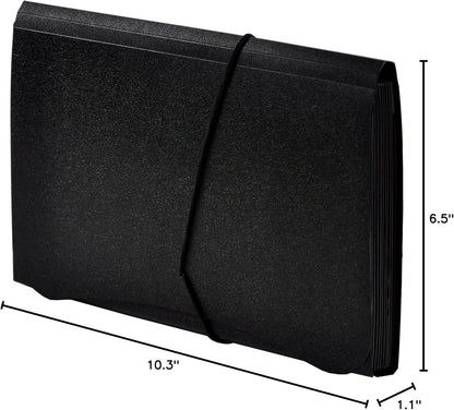 Small Expanding File 13 Pocket 5-3/4" x 8-1/2" Black – imagen 2 - JA Riollano