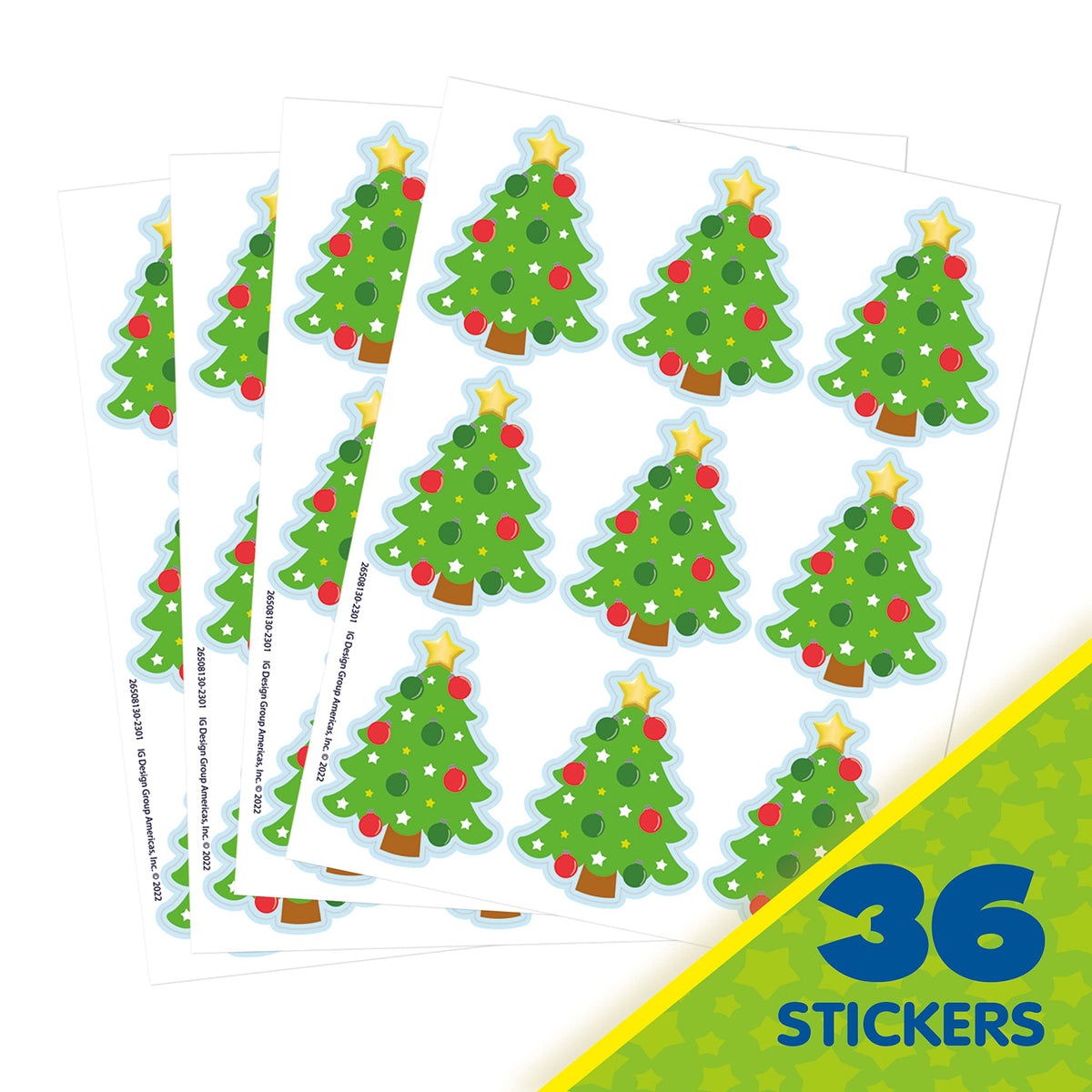 Christmas Trees Extra Large Stickers PQ. 36