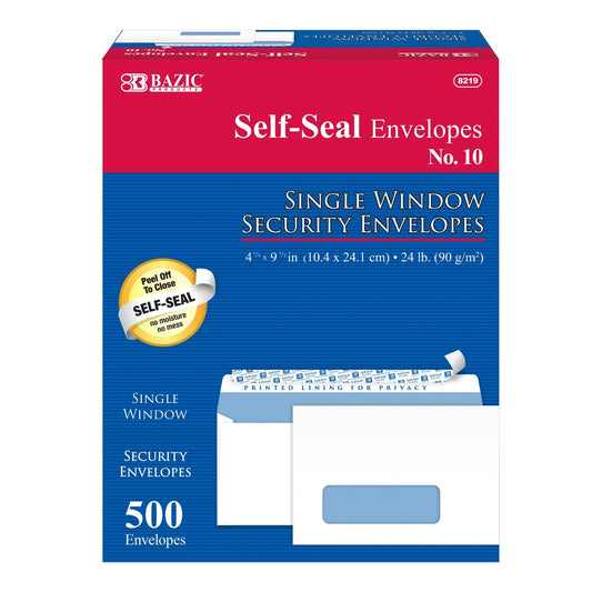 H10 SEAL WHITE SINGLE WINDOW ENVELOPE CJ. 500