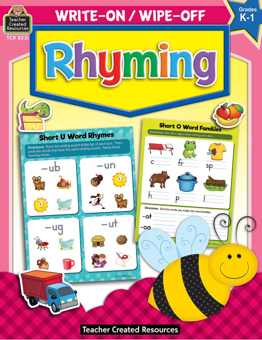 Write-On/Wipe-Off Book: Rhyming