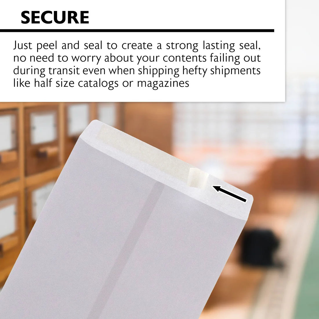 Self- Seal White Envelope  9" X 12"  PQT.5