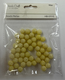 SMALL POPPY BEADS YELLOW 13MM 50 PC