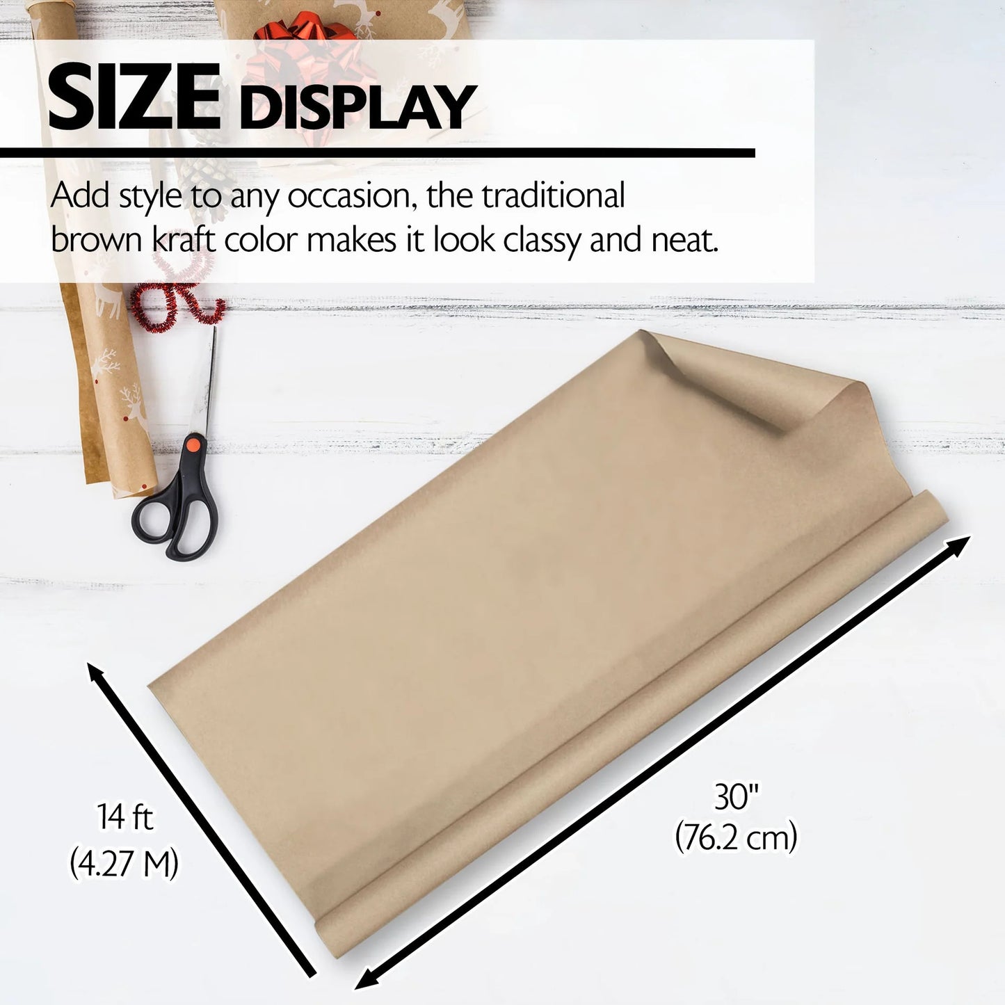 PAPEL KRAFT ROLLO 30" X 14'