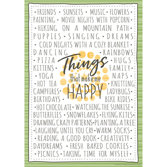 A CLOSEKNIT CLASS THINGS THAT MAKE ME HAPPY POSTER