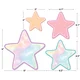 Pastel Pop Stars Accents | Assorted Sizes | 60 pieces