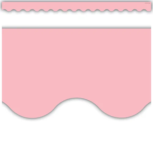 PASTEL PINK SCALLOPED BORDER TRIM
