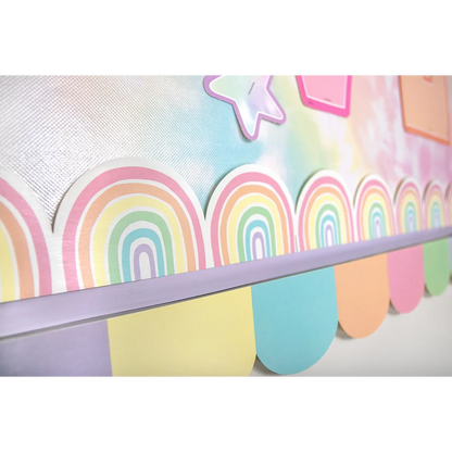 Pastel Pop Rainbows Die-Cut Border Trim