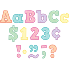 PASTEL POP BOLD BLOCK 4" LETTERS COMBO PACK 230PCS
