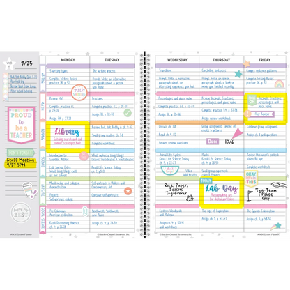 Pastel Pop Lesson Planner