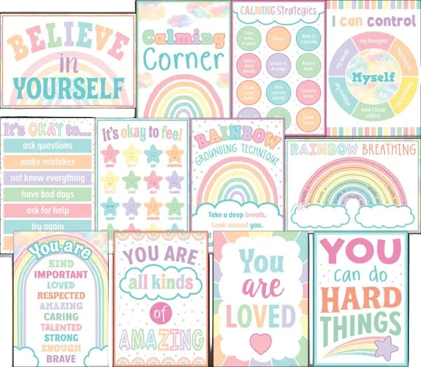 Pastel Pop Calming Strategies Small Poster Pack