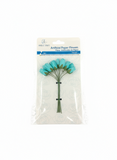 10 ct Paper Button lowers, Turquoise, Size: 1.85"