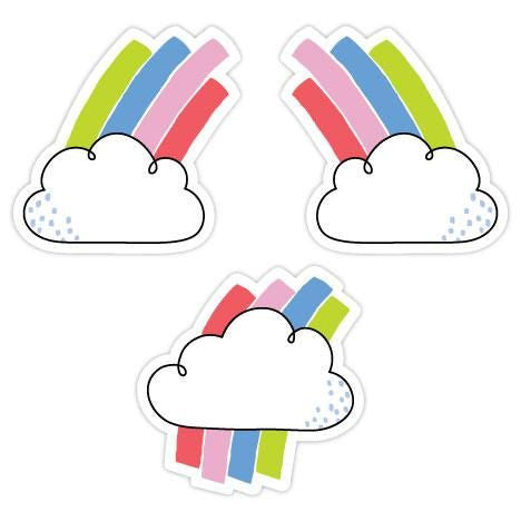 RAINBOW SKIES DESIGNER MINI CUT-OUTS