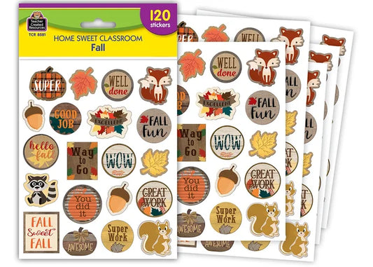 HOME SWEET CLASSROOM FALL STICKERS 120 STICKERS