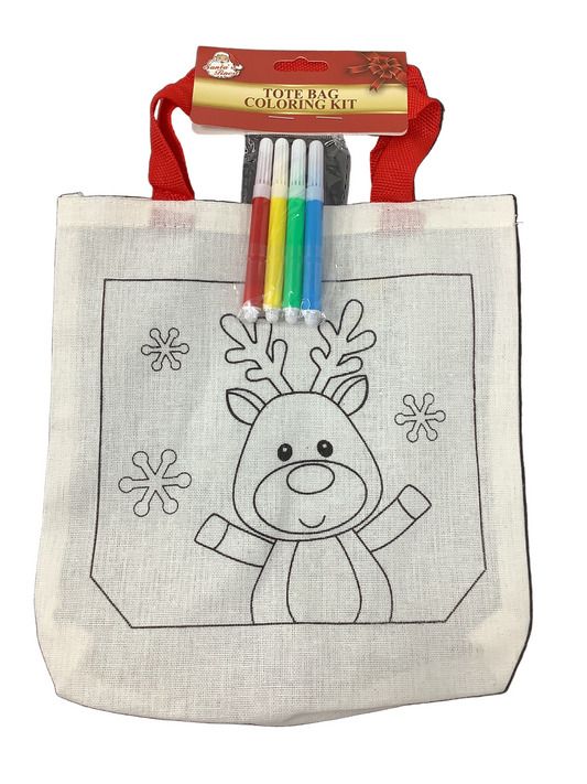 TOTE BAG DIY W/ MARKERS 20CM 3ASTD