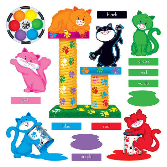 BULLETIN BOARD CURIOUS COLOR CATS