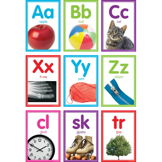 COLORFUL PHOTO ALPHABET CARDS BULLETIN BOARD 40PCS