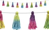 TIE-DYE TASSELS GARLAND 60IN