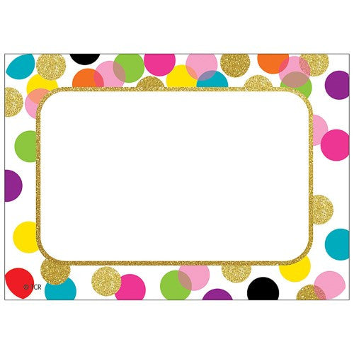 CONFETTI NAME TAGS/LABELS
