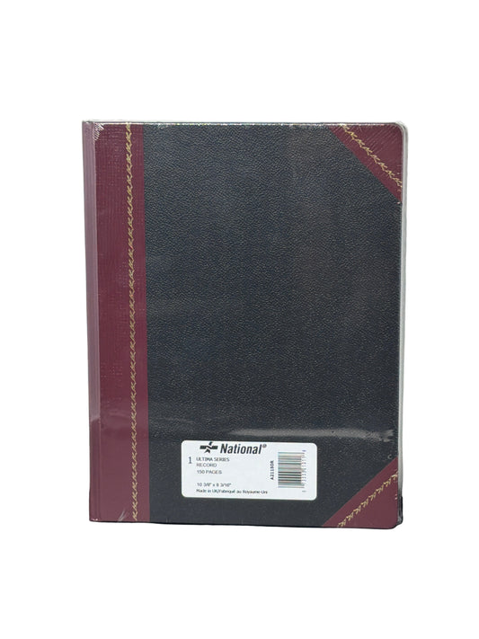 BL RECORD BOOK 150 PG BLACK 10 X 8 #A-21-150-R