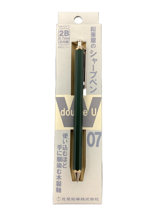 WOODEN BARREL MECHANICAL PENCIL DARK GREEN COLOR
